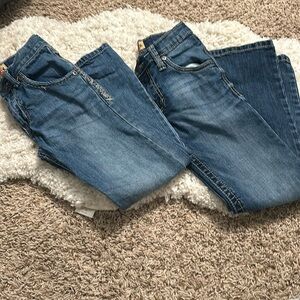 2 pairs of wrangler 20x jeans